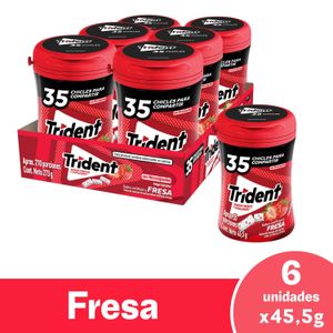 Trident Botella 35S FRESA Display x6