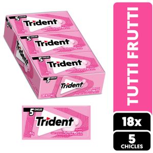Trident 5S Tutti Frutti Display x 18 Unds