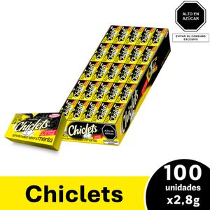 Chiclets 100S Menta Display  100 Unds